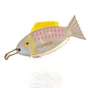 Vintage Florida Fish Souvenir Key Chain Coin Pouch
